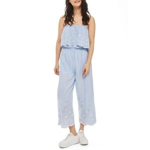 Topshop Eyelet Popover Jumpsuit